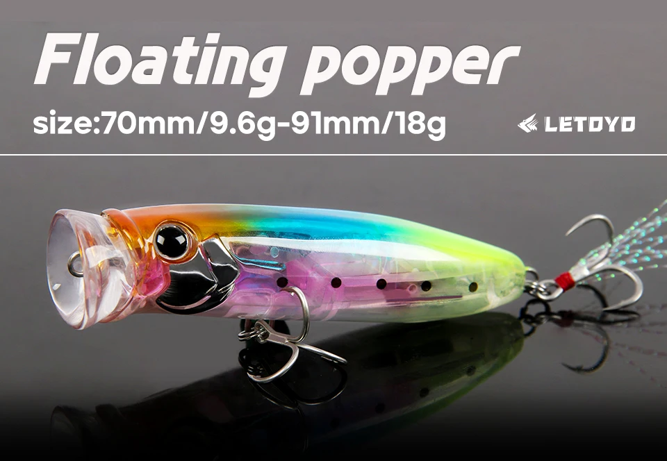 LETOYO LASER POP señuelo flotante tipo popper