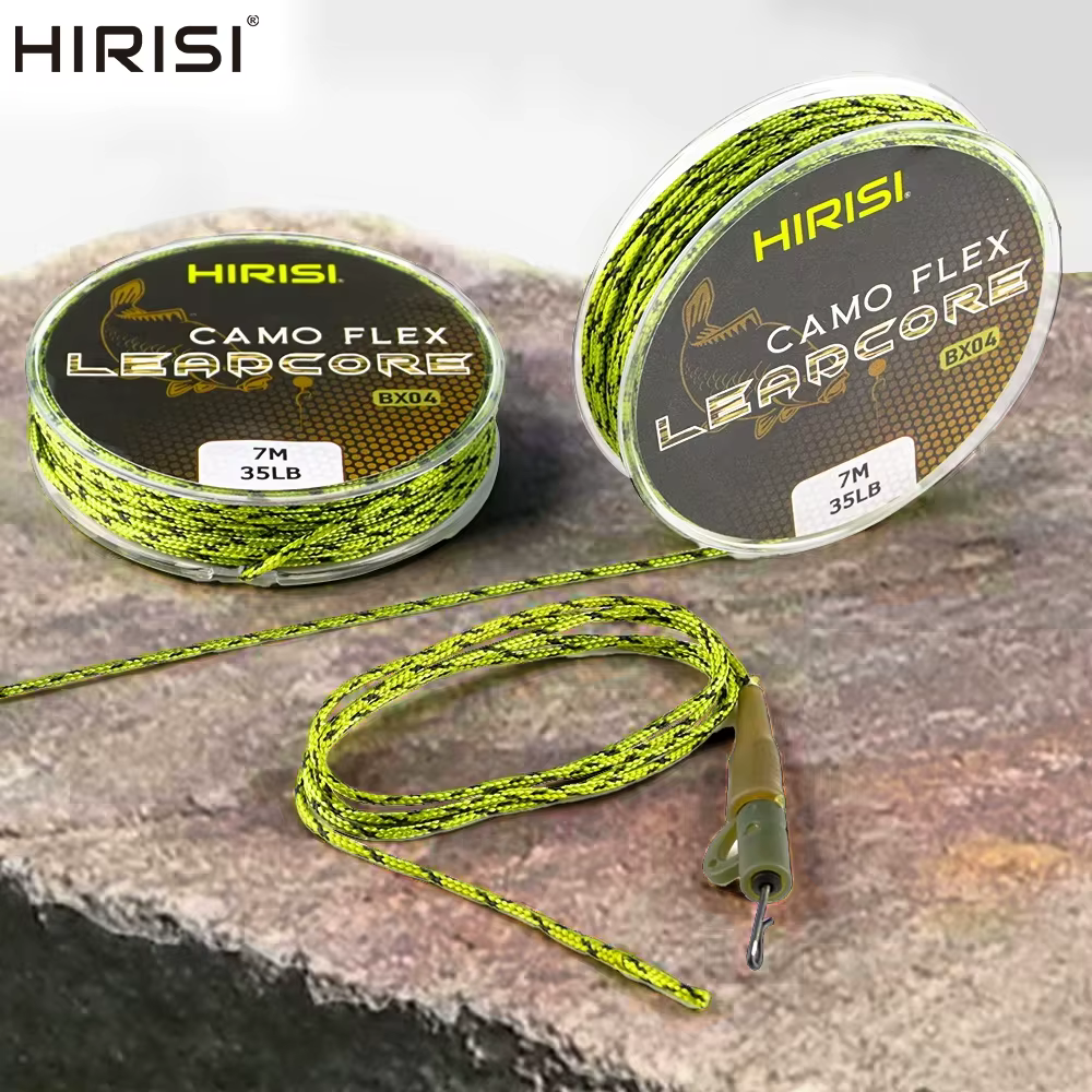 Leadcore Hirisi – Caña trenzada líder tricolor para pesca de carpa - imagen 3