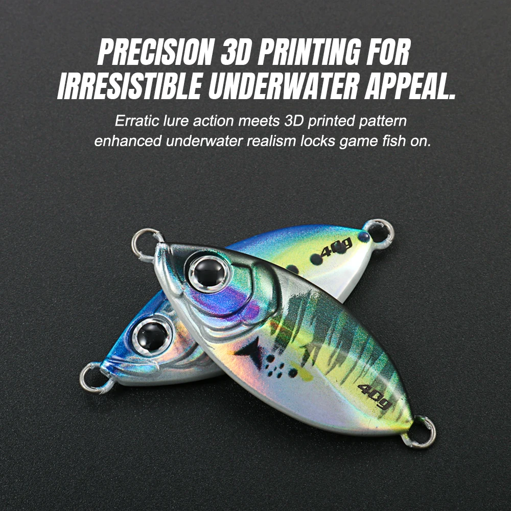 Jig Metálico Slow Pitch JIGGING PRO – Brillo UV para orilla - imagen 3
