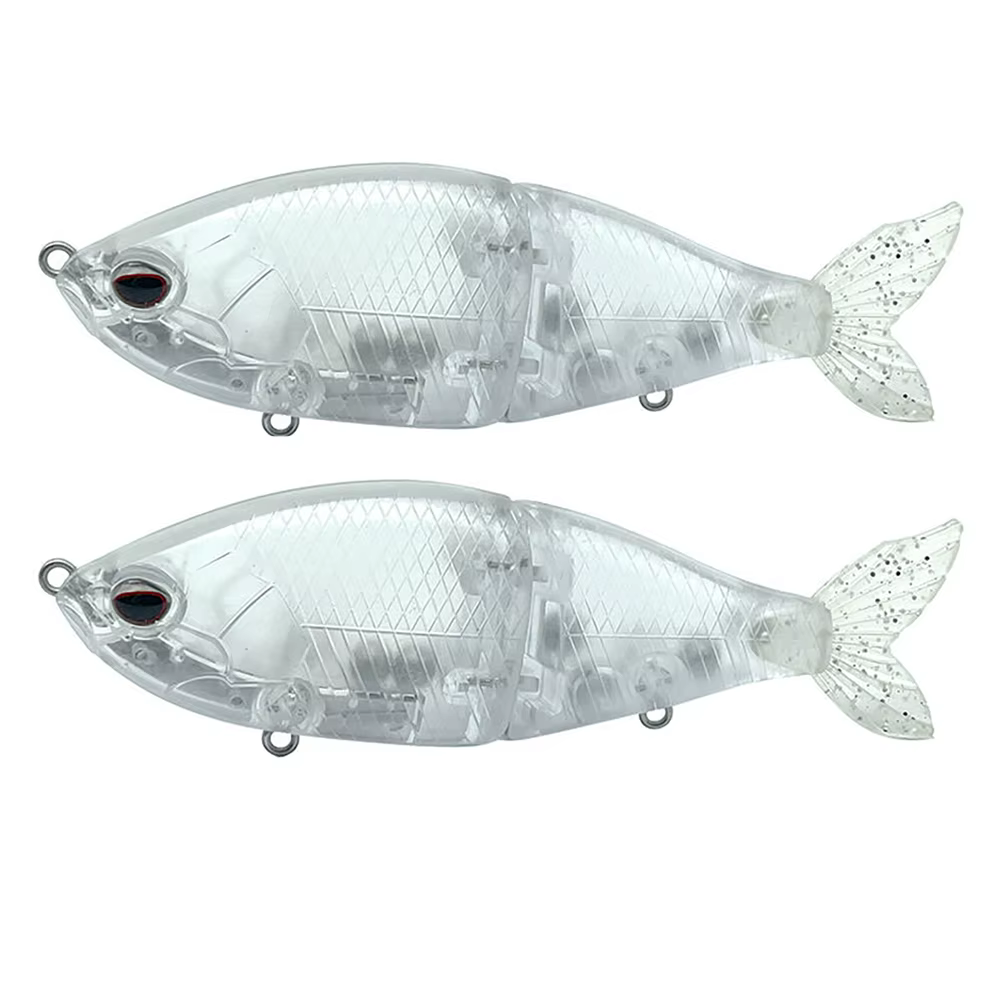 Glide bait sin pintar articulado flotante swimbait con colas suaves