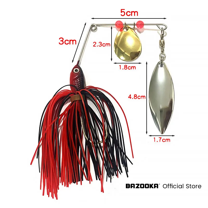 Spinnerbait Bazooka para lucio – Señuelo multiaspas invierno - imagen 5