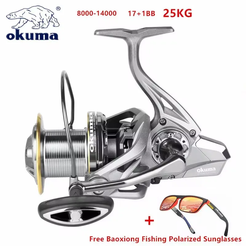 Okuma carrete giratorio cazoleta de alambre para agua dulce y salada