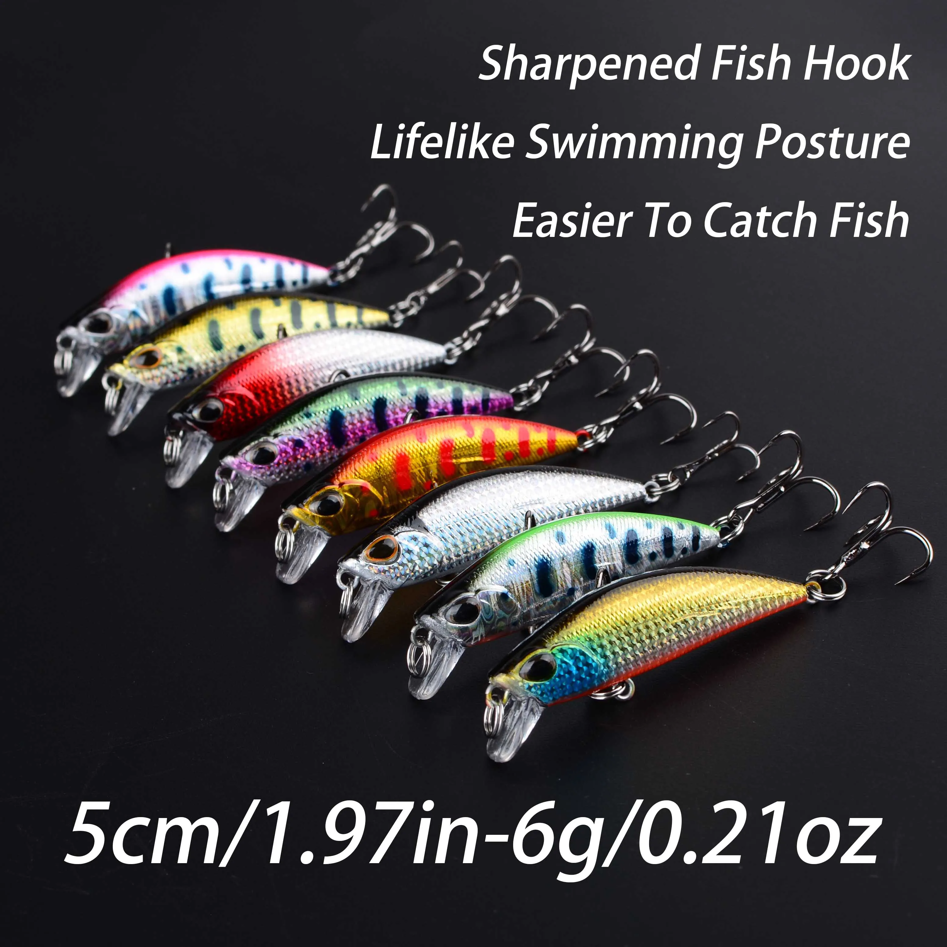 Señuelo Minnow hundidor Crankbait para lubina y lucio - imagen 4