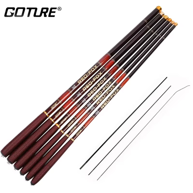 Goture RED FOX – Caña carpa ultraligera de carbono para agua dulce