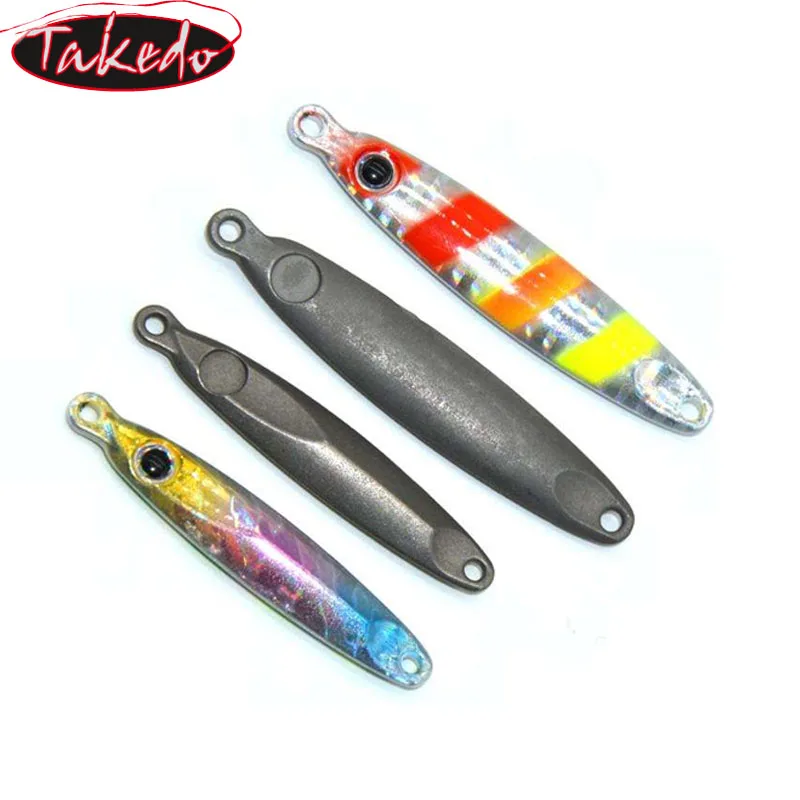 TAKEDO Señuelos de jigging de tungsteno tipo cuchara para lubina - imagen 4