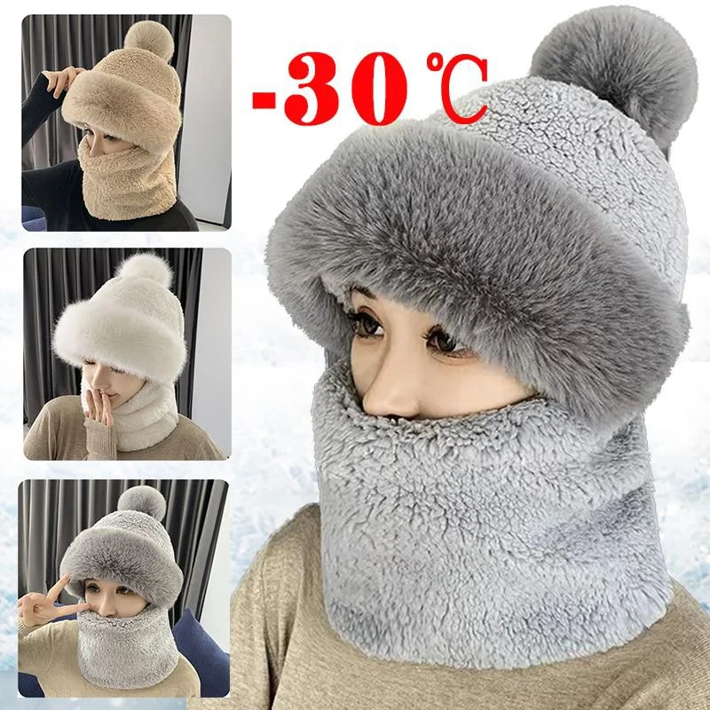 Gorro grueso de felpa con protección
