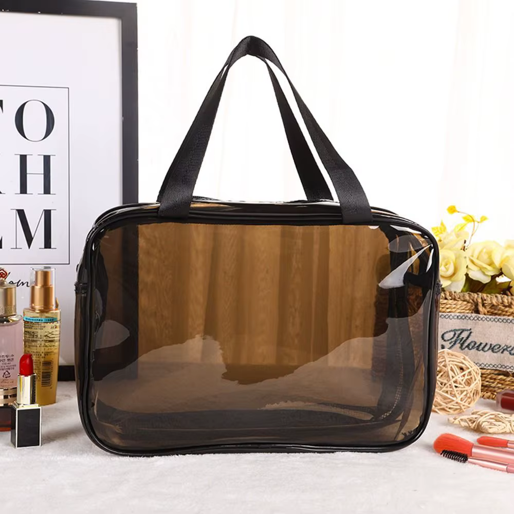 Bolsa Cosméticos Transparente PVC – Separación Seco/Húmedo Alta Capacidad