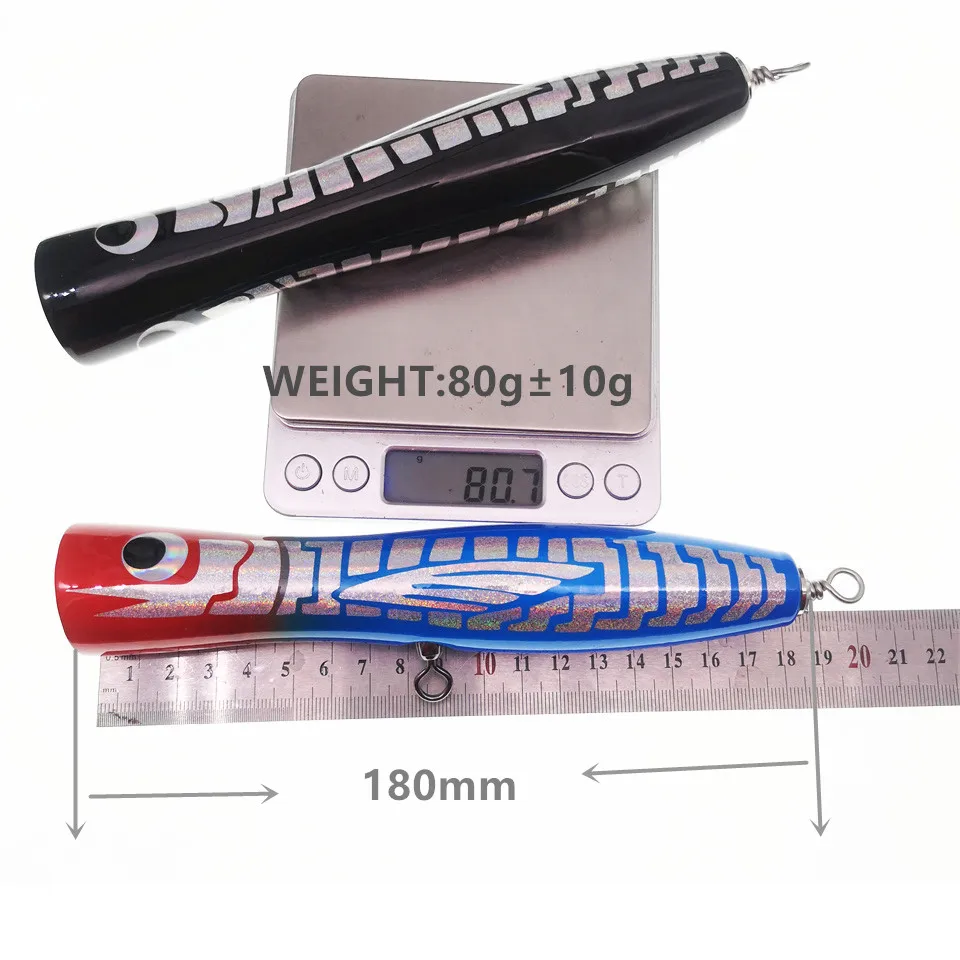 Popper GT superficie madera señuelo de pesca flotante resistente - imagen 3