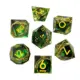 Dados poliédricos de resina fluida para D&D – azul y verde - imagen 5