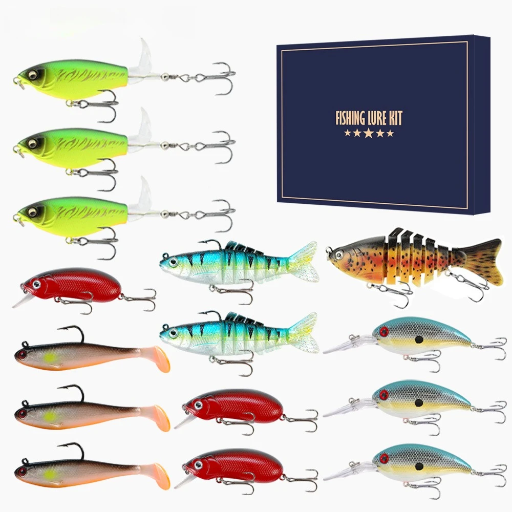 Set señuelos Minnow y crankbait blandos con caja para mar - imagen 4