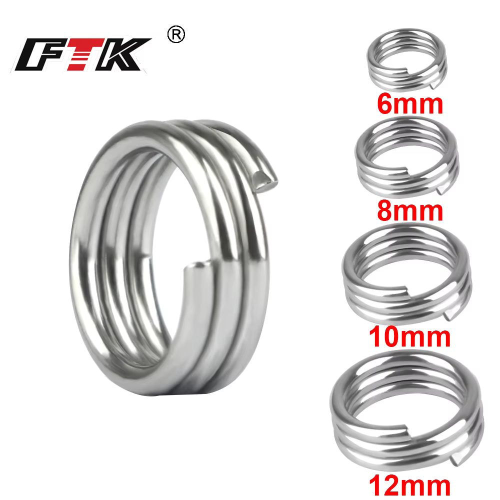 FTK Anillos divididos acero inoxidable para señuelos