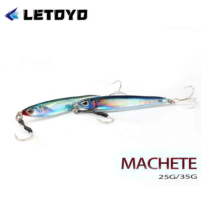 LETOYO Wobler metálico luminoso para lubina – cebo duro brillante