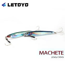 LETOYO Wobler metálico luminoso para lubina – cebo duro brillante