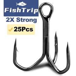 FishTrip Anzuelo Triple - Curvado en V profundo, alta resistencia
