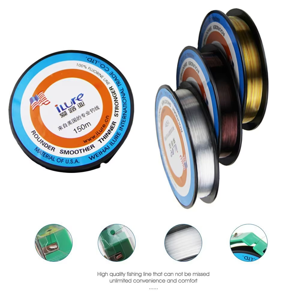 Sedal fluorocarbono 150 m - Líder resistente para pesca en agua salada