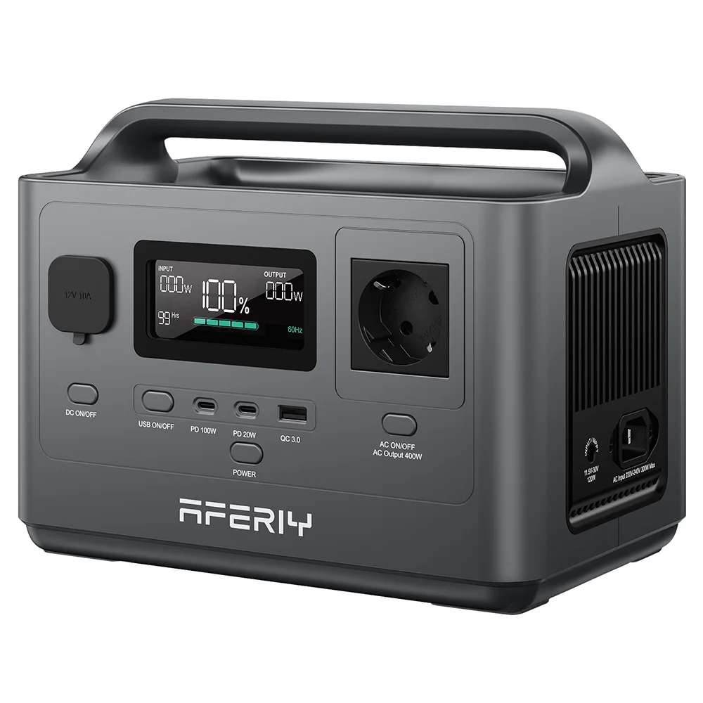 Generador solar portátil AFERIY LiFePO4 para exterior, estación