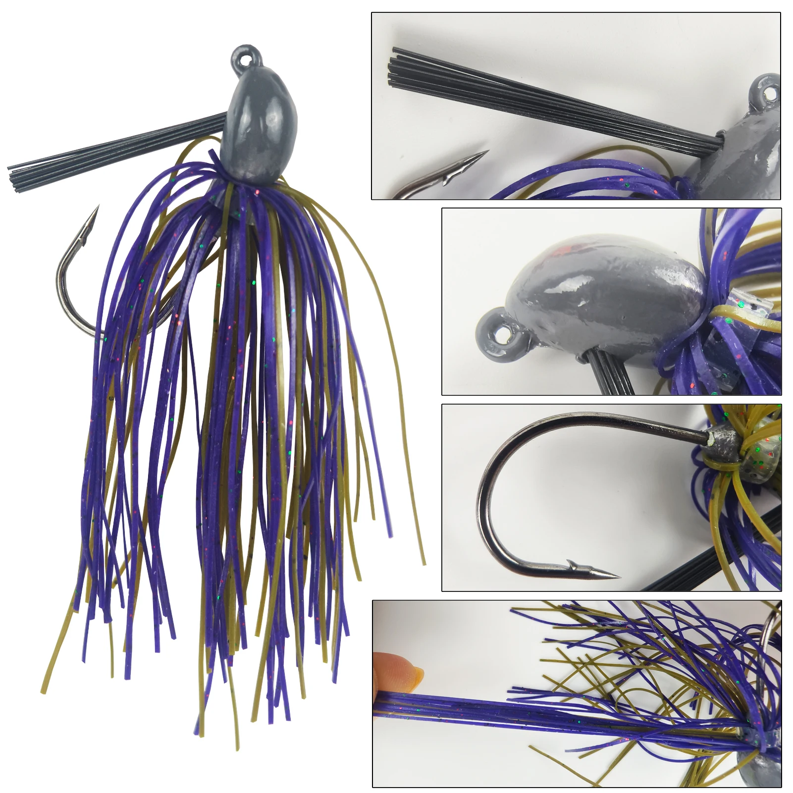 Señuelo de lubina Buzzbait con protección anti-planta Free Fisher