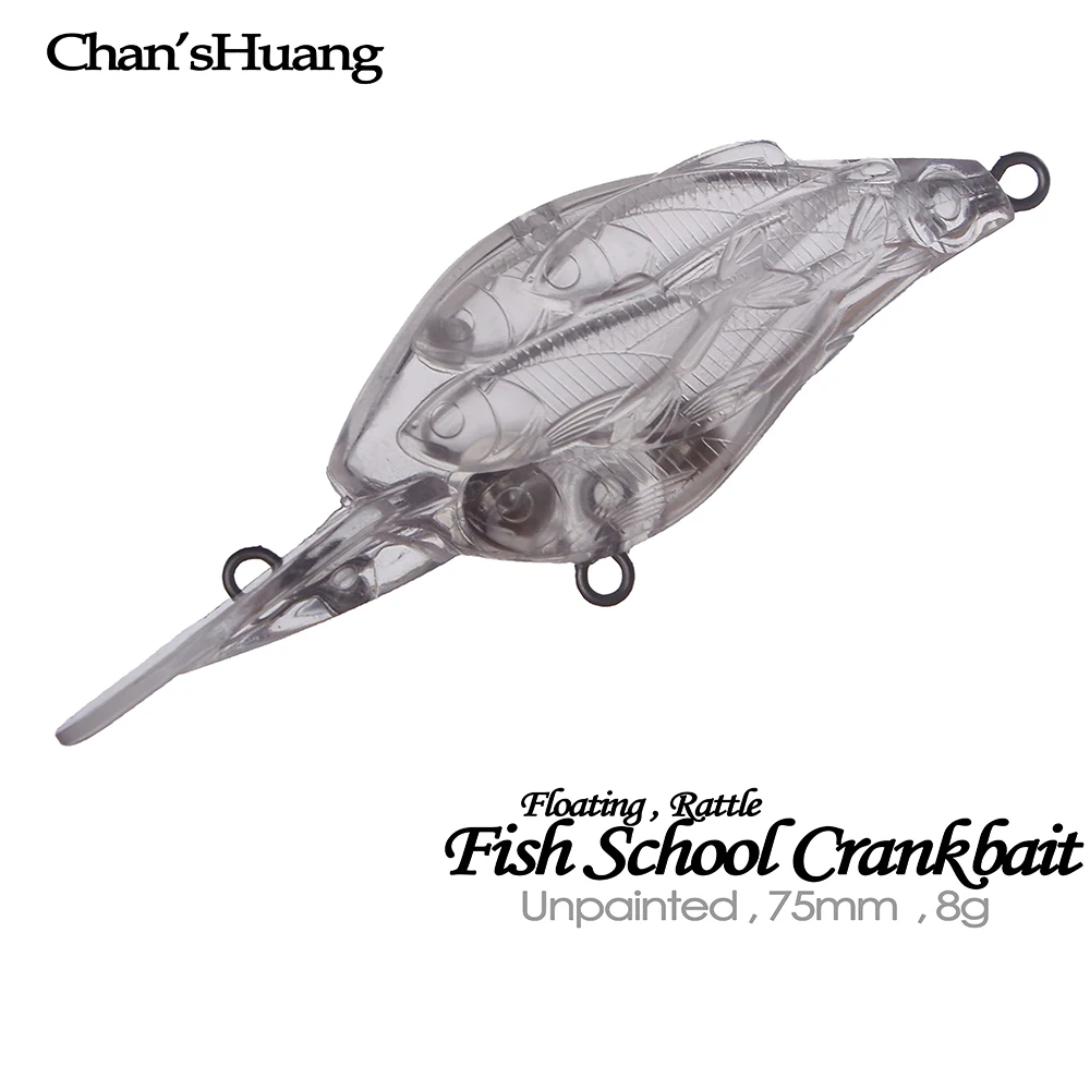 Chan’sHuang crankbait flotante sin pintar con sonajero - imagen 4