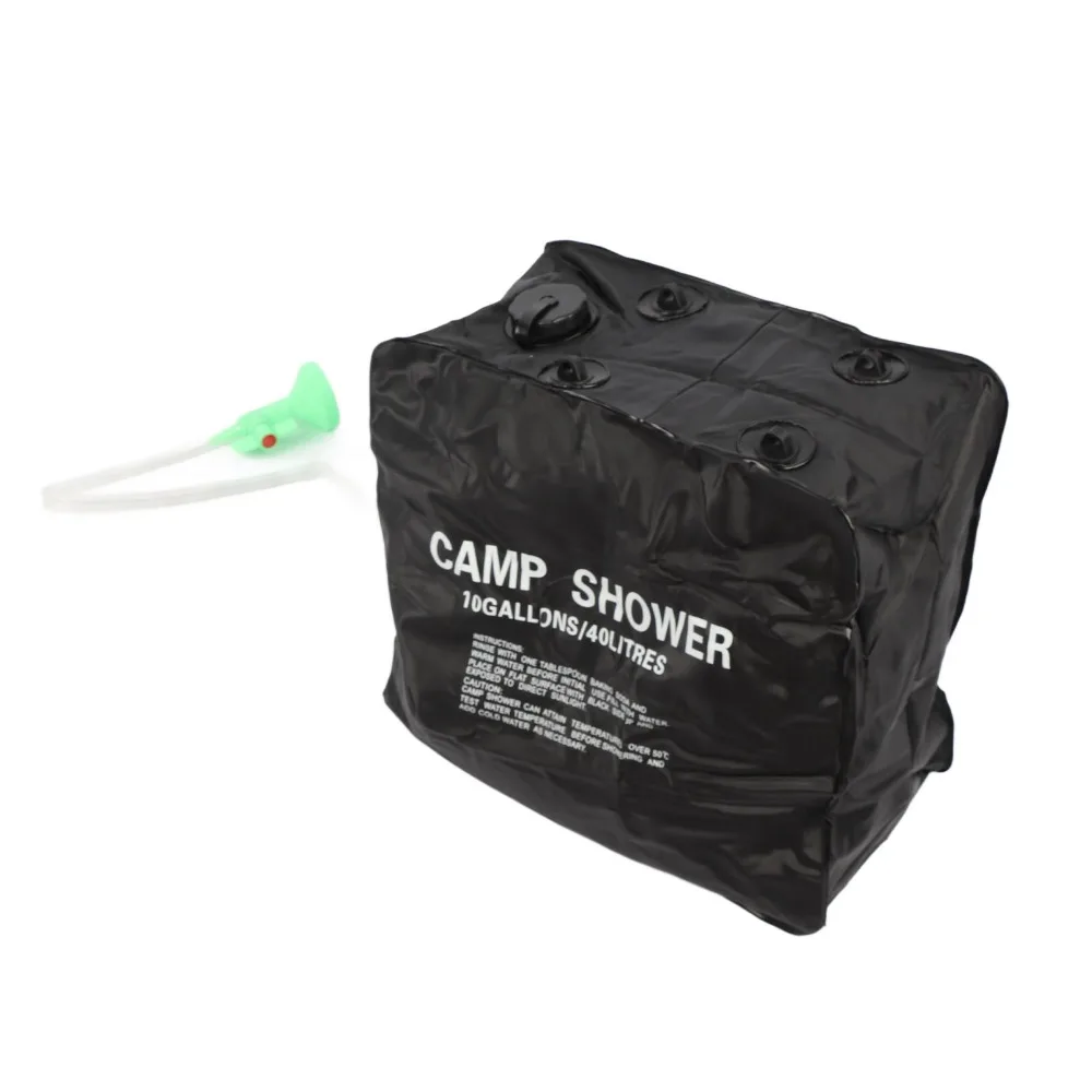 Bolsa de ducha portátil solar de PVC removible con rociador para camping - imagen 3