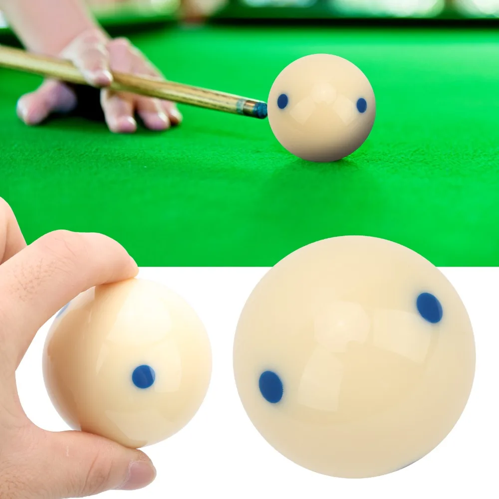 Bola billar de entrenamiento azul y blanca con puntos - imagen 4