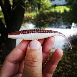 ESFISHING Señuelo de silicona suave sábalo cola horquilla olor a pez