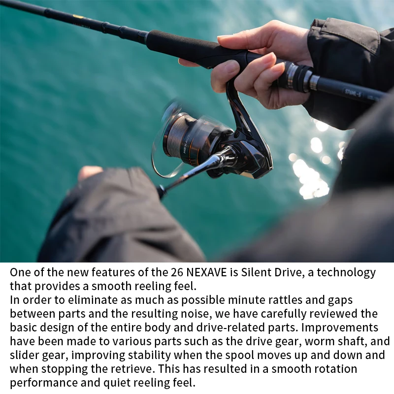 Carrete Shimano Nexave Silent Drive ANTI-TWIST para agua salada