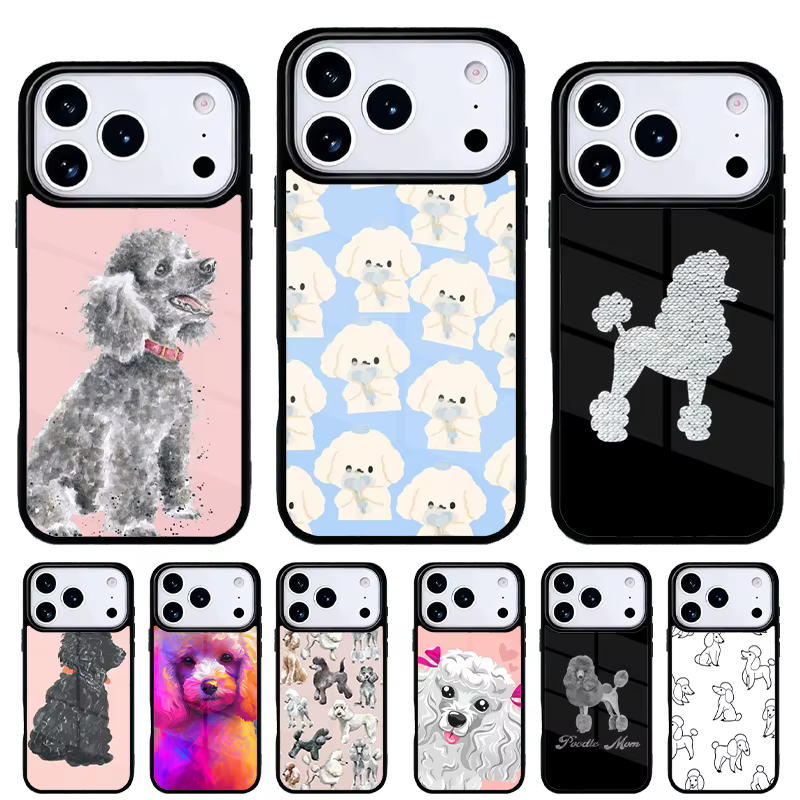 Funda iPhone Poodle para 17 Air 16e 15 14 13 Pro Max