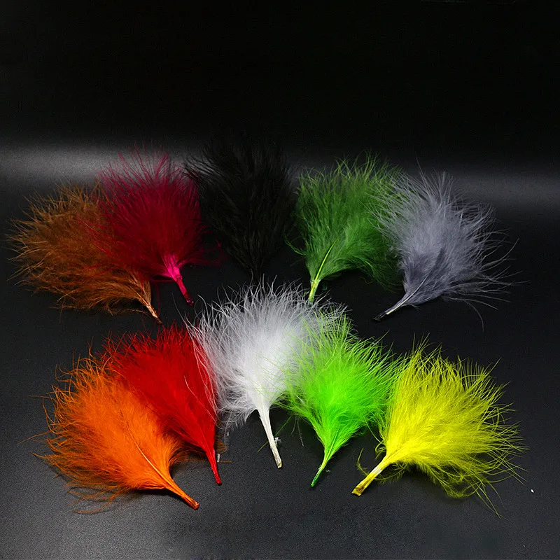 Royal Sissi Plumas de Marabú Teñidas Profesional para Atar Moscas - imagen 2