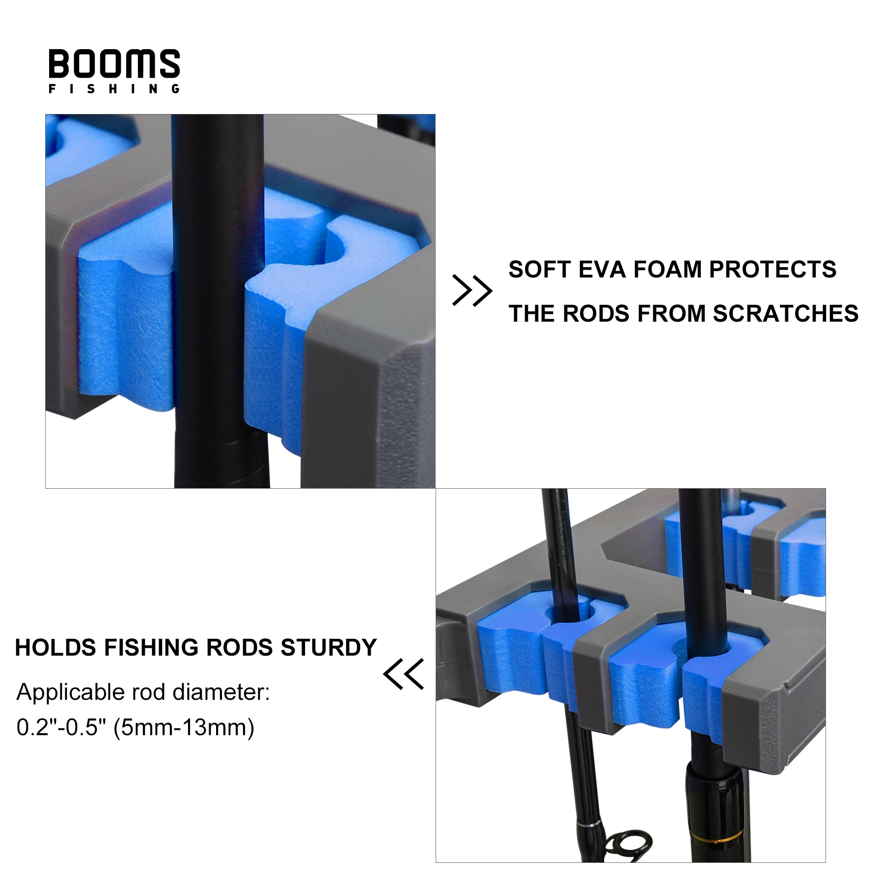 Booms Fishing soporte pared para cañas vertical, colgador - imagen 5