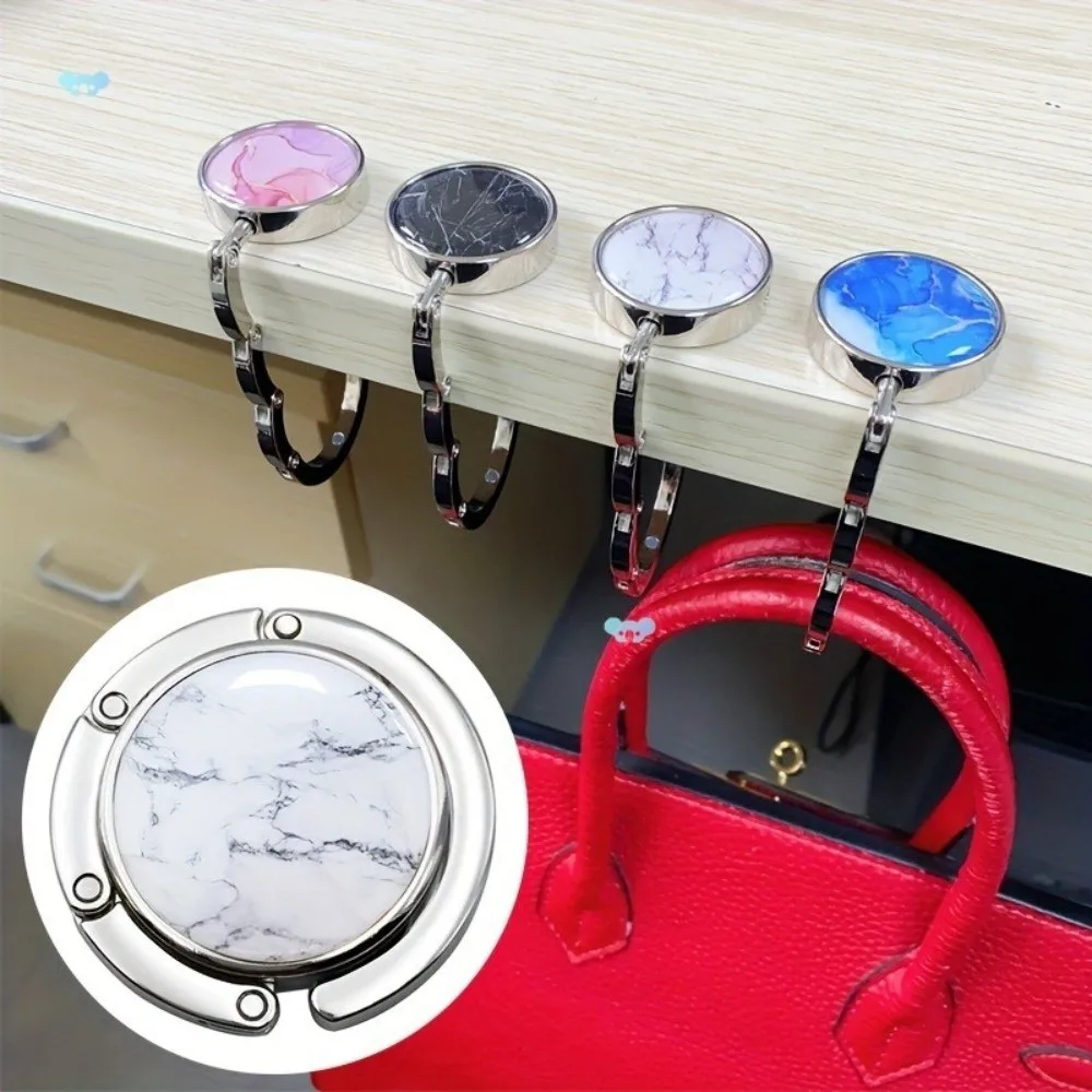 Gancho plegable resistente de mármol para bolso y maletín - imagen 4