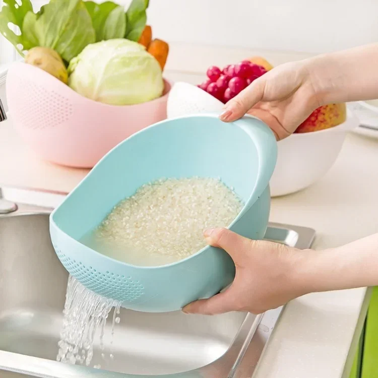 Cesta para lavar verduras con drenaje