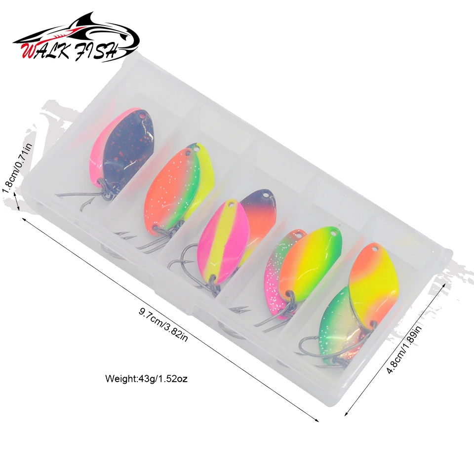 Señuelos metálicos spinner y wobbler WALK FISH para trucha - imagen 4
