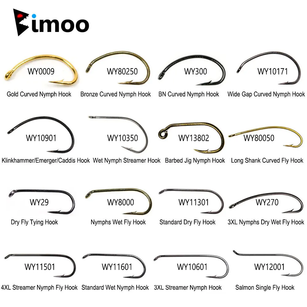 Bimoo Anzuelos atar moscas – Carbono púas caddis ninfa trucha - imagen 4