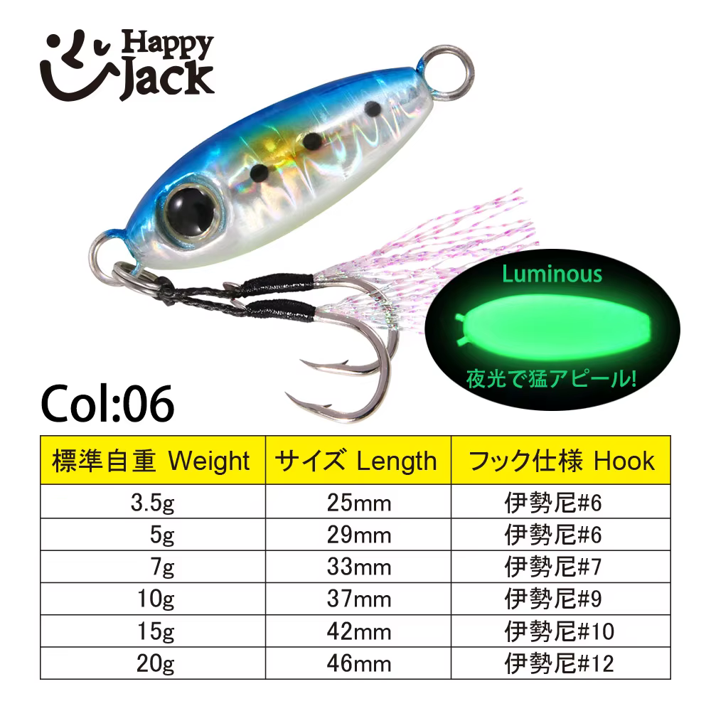 HappyJack Slow Pitch Jig metálico – Señuelo vertical para fondo marino - imagen 5