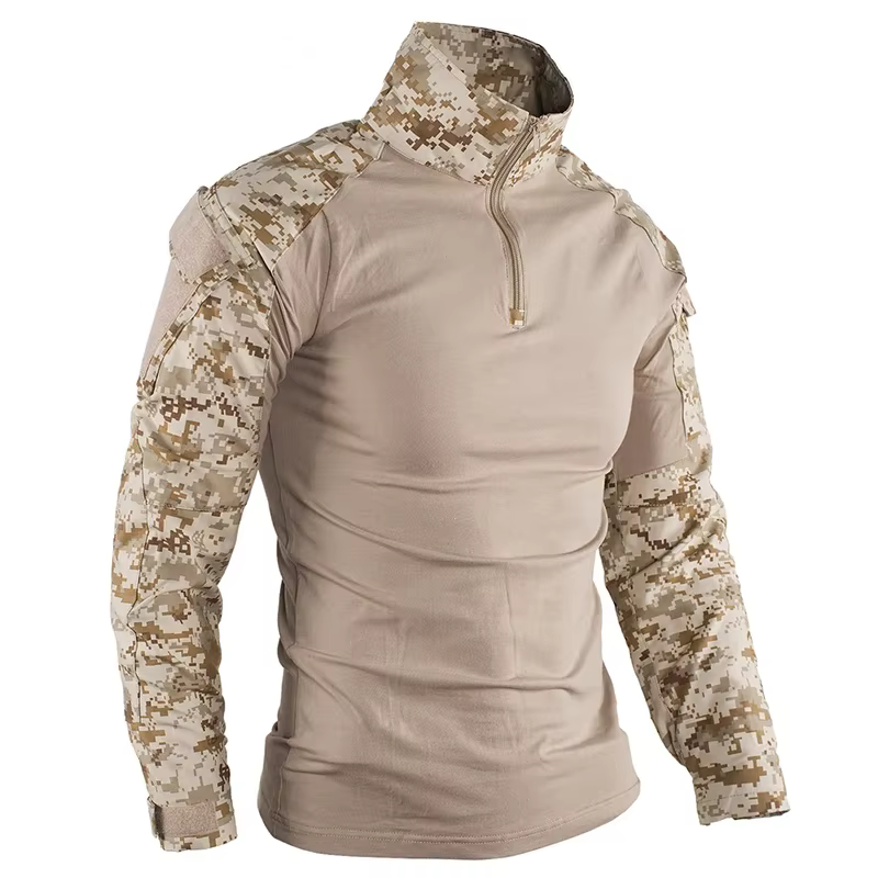 HAN WILD Camisa de pesca camuflaje para hombre – Airsoft, caza