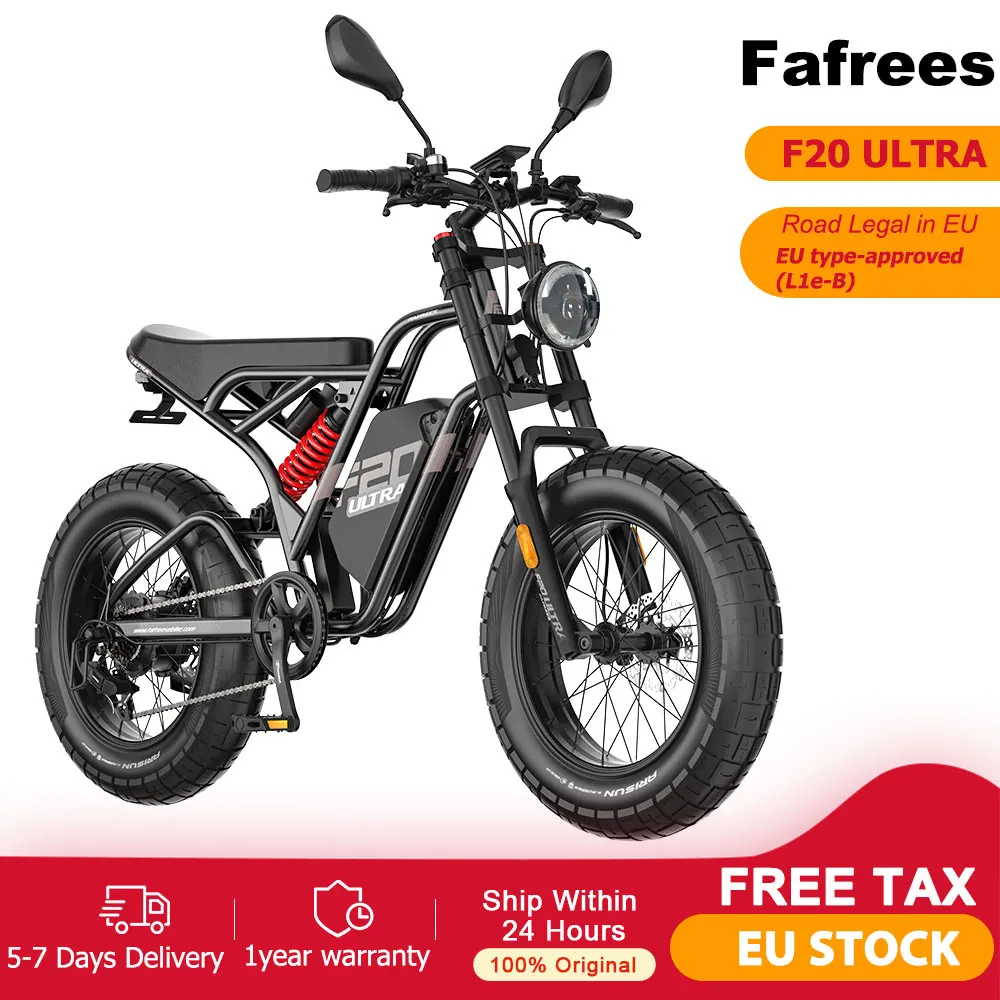 FAFREES F20 Bicicleta eléctrica Fattire con freno hidráulico