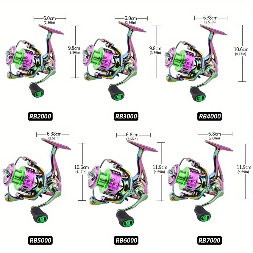 Carrete giratorio Aorace con freno magnético metálico para carpas - imagen 2