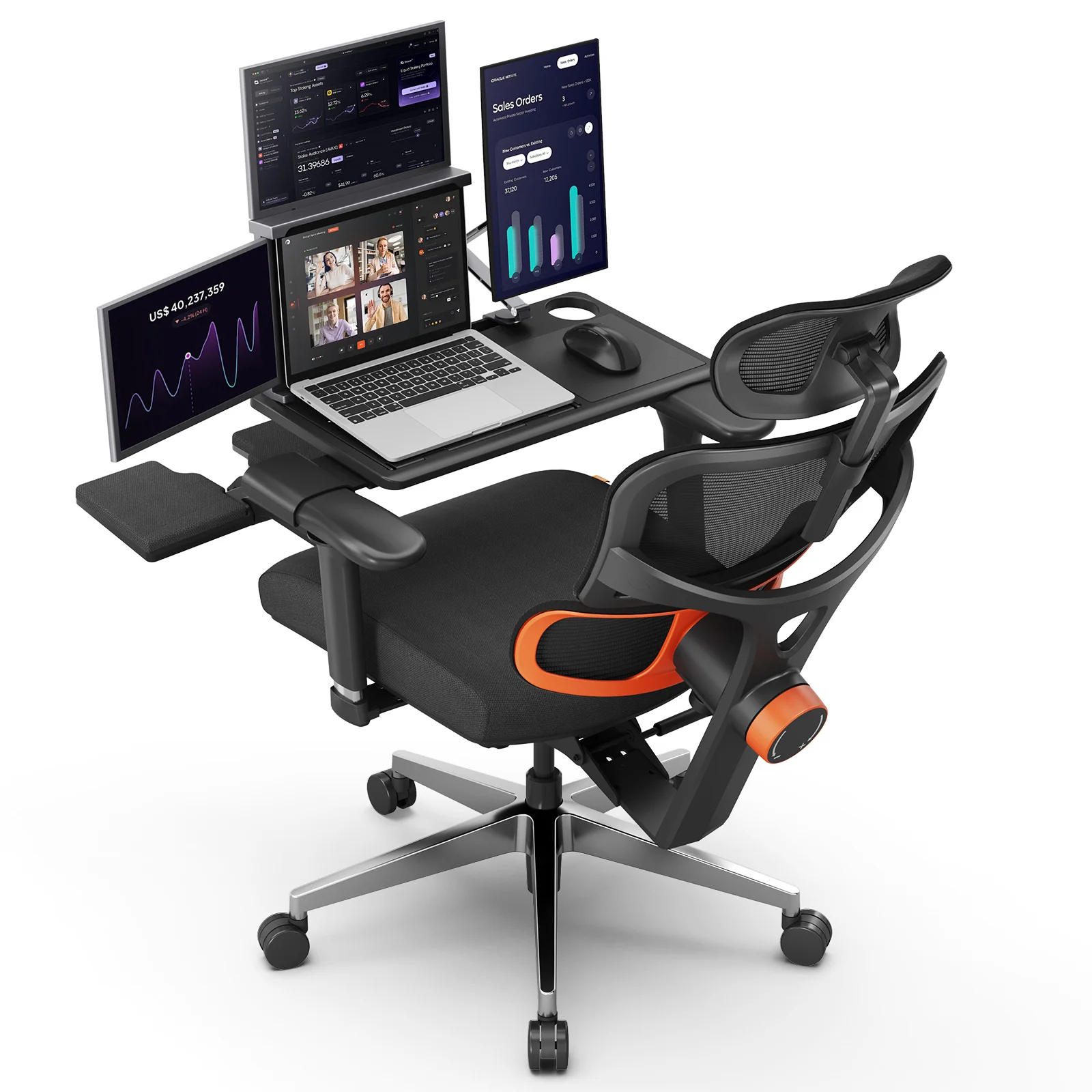 Silla ergonómica NEWTRAL con soporte lumbar adaptativo y reposapiés - imagen 2