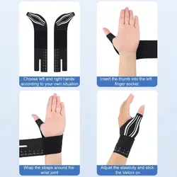 Muñequera de pesca ultrafina nylon ajustable con sujeción pulgar