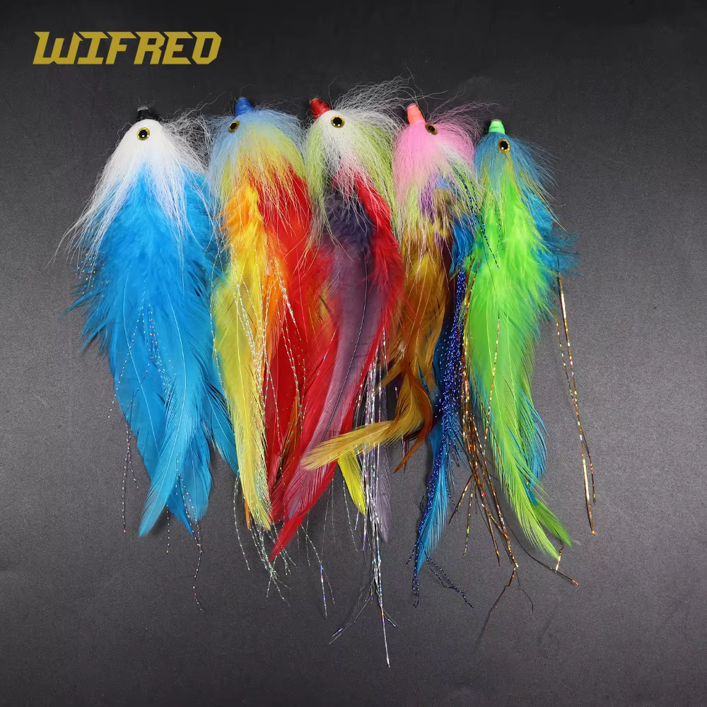 WIFREO Mosca de plumas en tubo para trucha, salmón, Steelhead y lucio