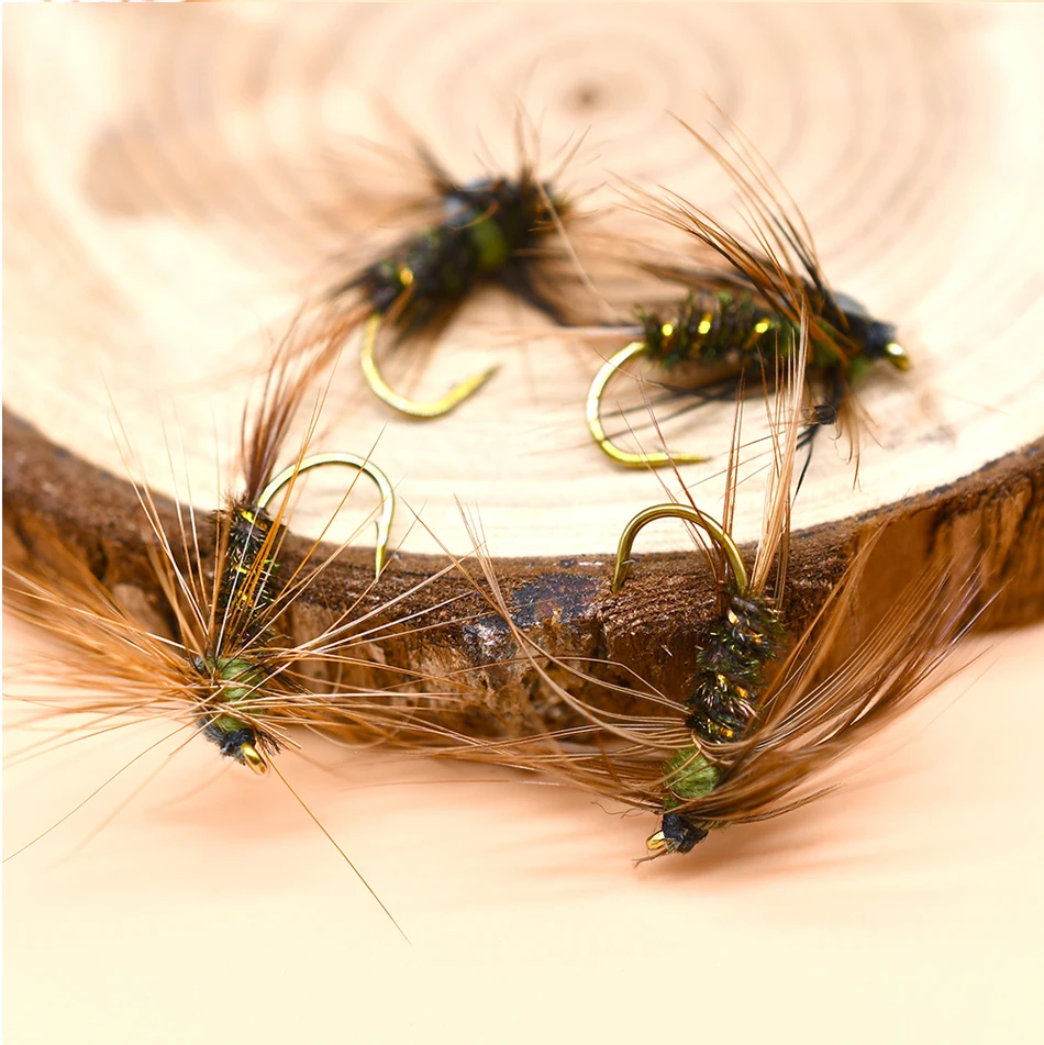 Moscas de trucha en detalle