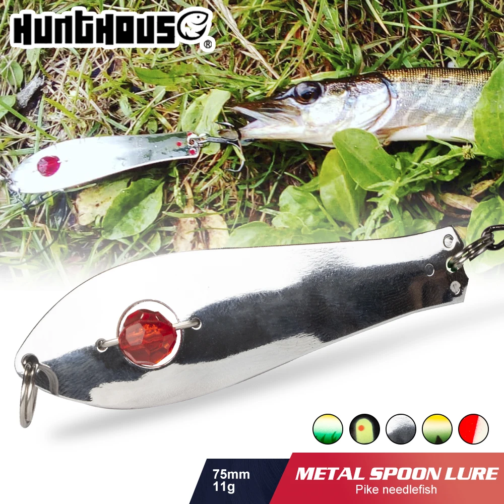 Hunthouse Spoon Metal – 75mm 11g Cobre Señuelo para Lucio