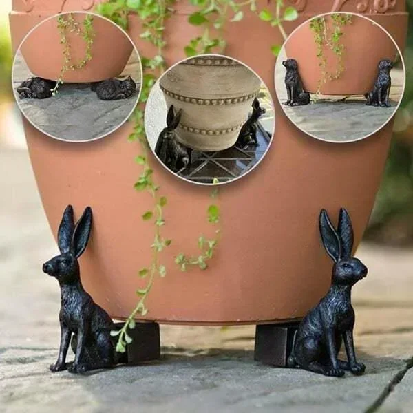 Soporte para maceta forma perro