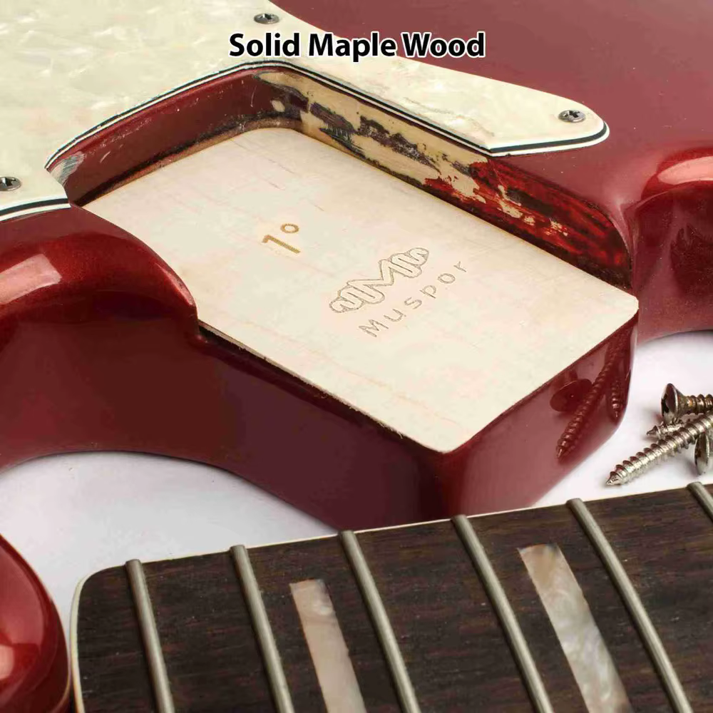 Cuñas para mástil de guitarra y bajo en madera de arce, ajuste fino - imagen 3