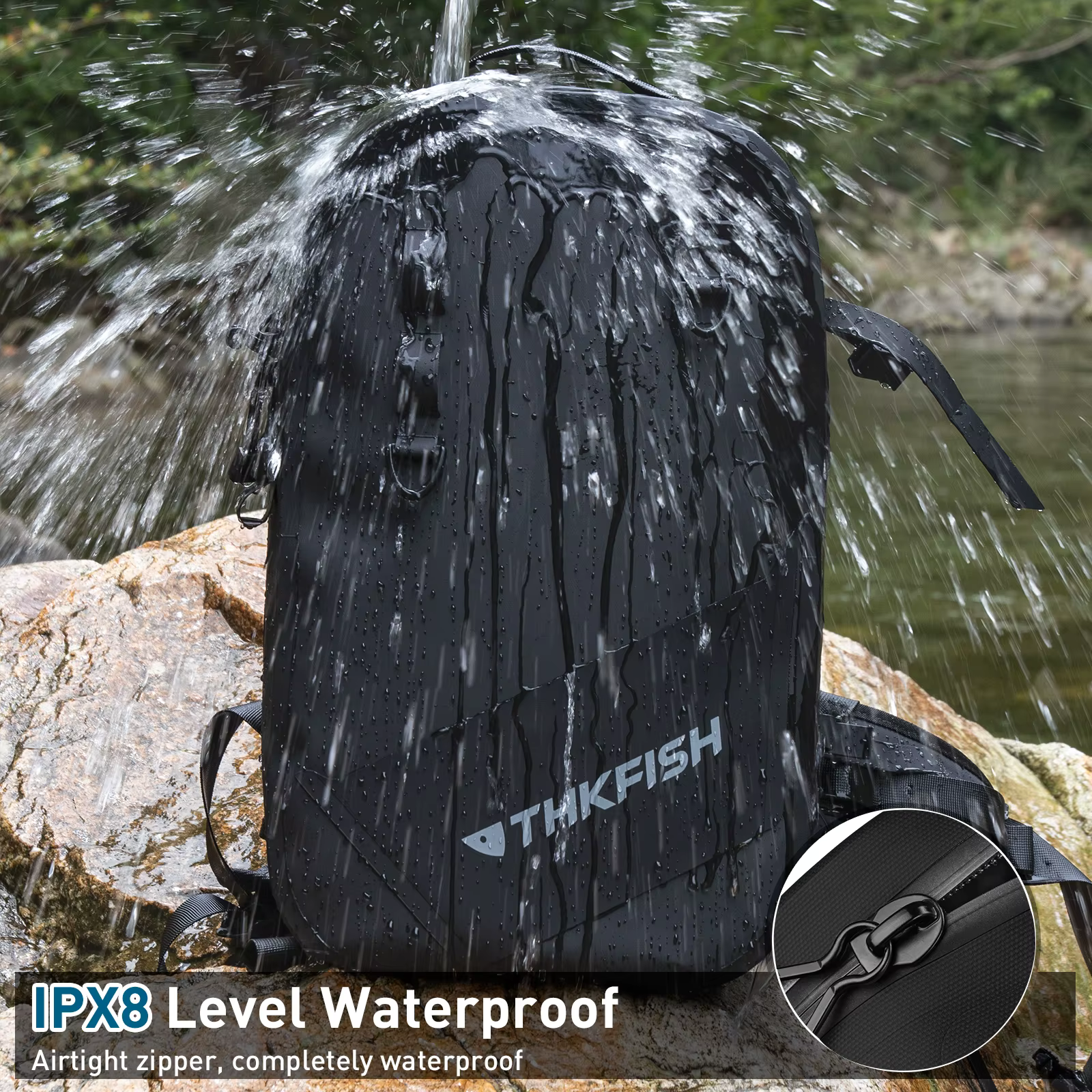 Mochila impermeable THKFISH IPX8 – Gran capacidad para pesca - imagen 5