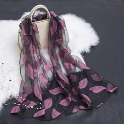 Bufanda de seda larga para mujer – Hijab elegante Otoño/Invierno