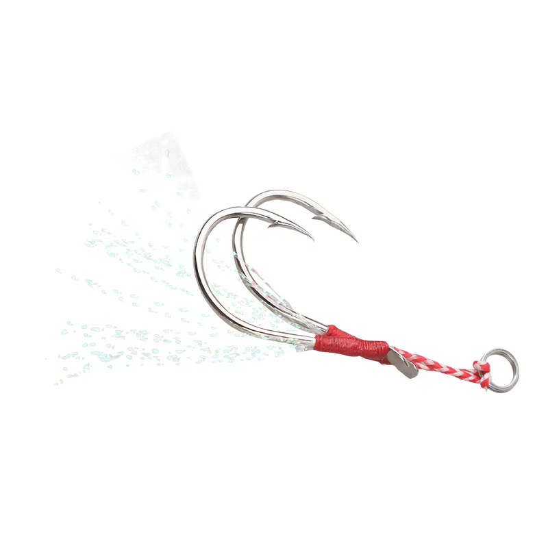 Anzuelos Dobles para Jigging Lento con Púas y Flash - imagen 3