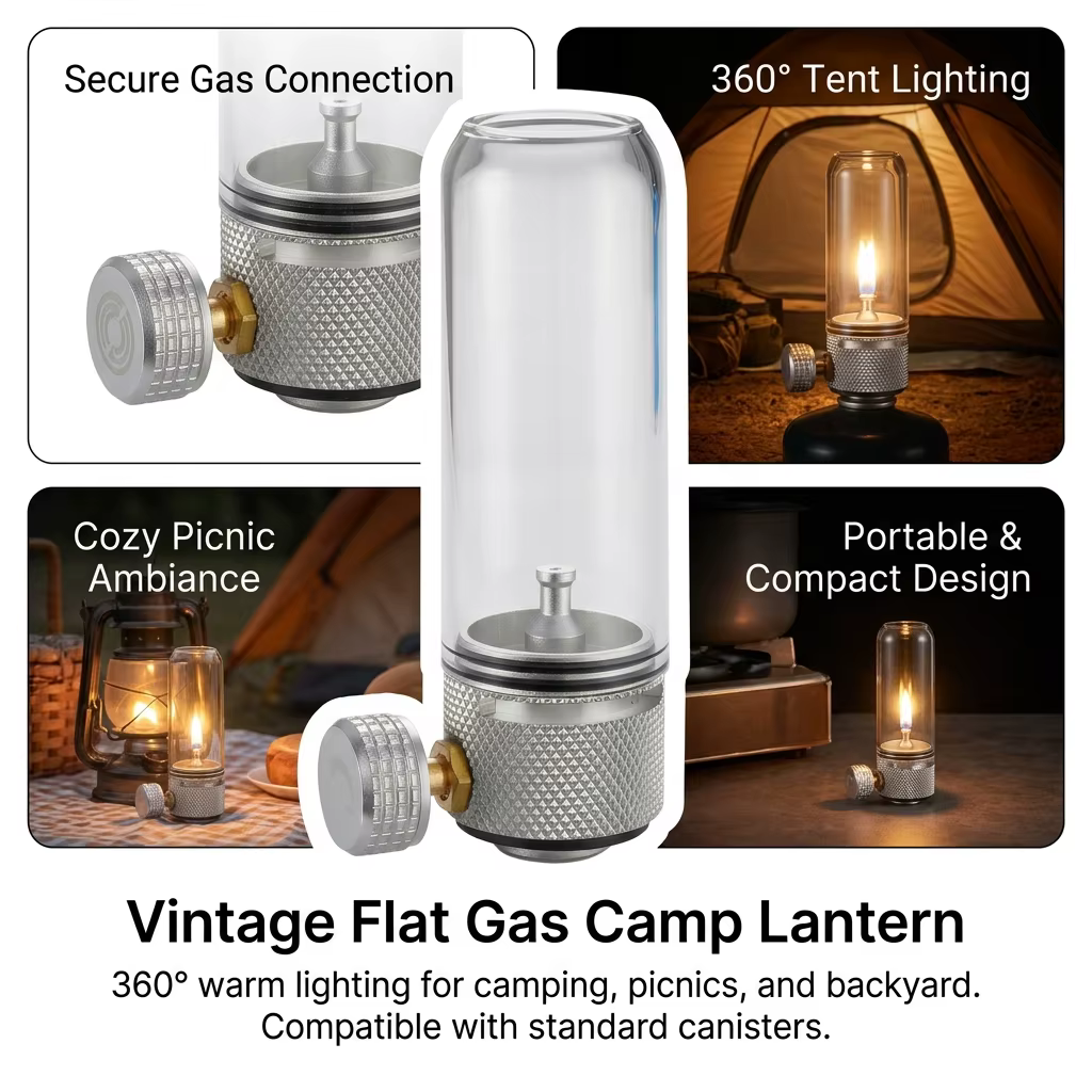 Linterna Vintage de Camping con Cilindro de Gas - imagen 4