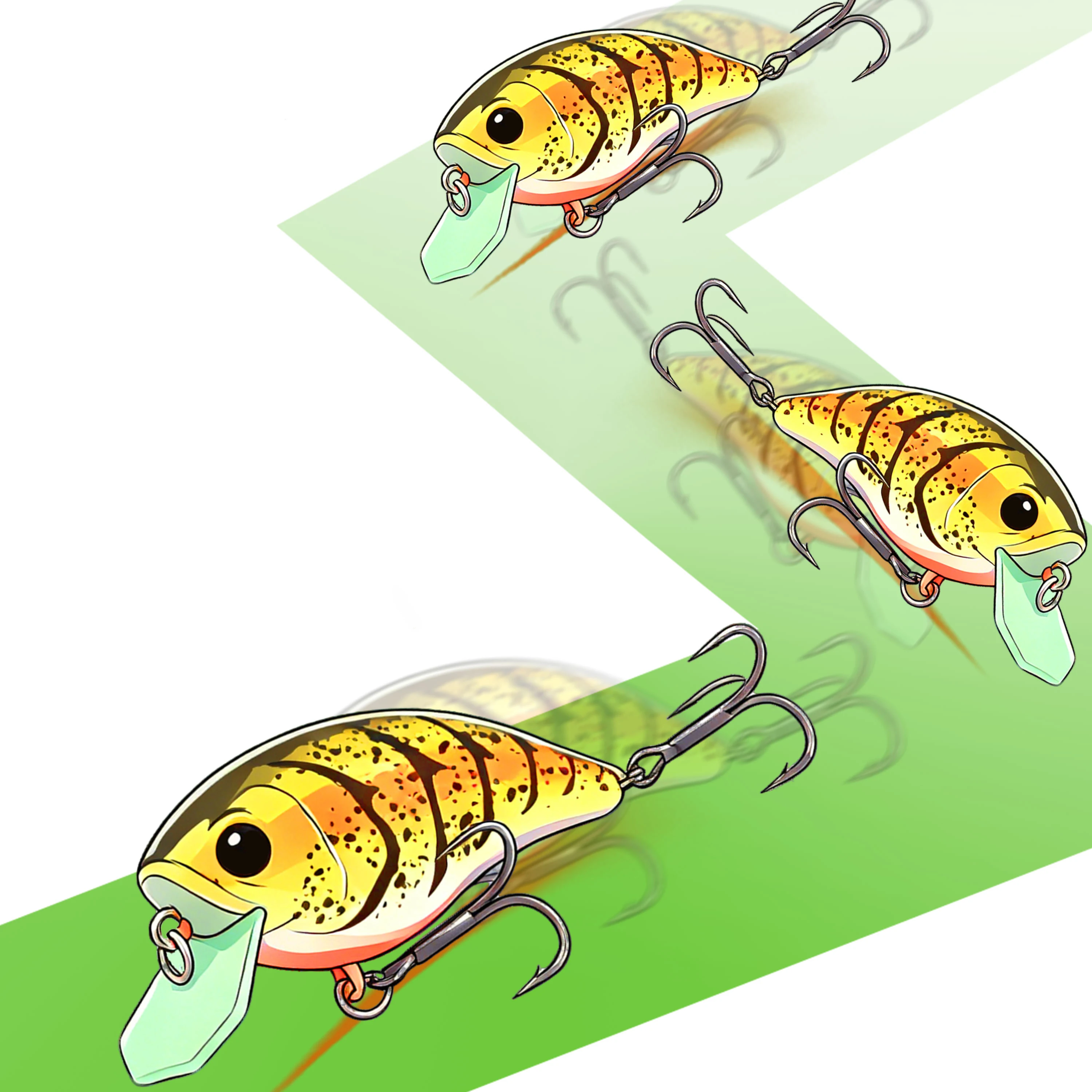LETOYO Crankbait para lucio Minnow negro con labio - imagen 3