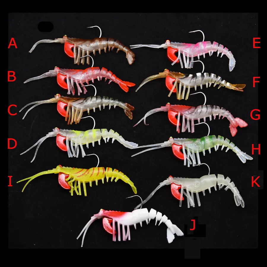 JYJ Soft Bait Gambas Luminosas – 7-18g para lubina y perca - imagen 2